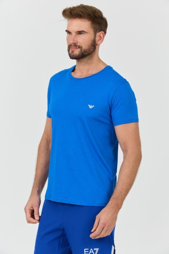 EMPORIO ARMANI Niebieski t-shirt basique