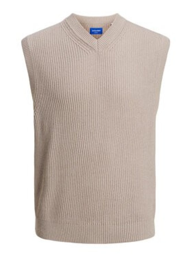 Jack&Jones Sweter Rib 12241167 Beżowy Regular Fit