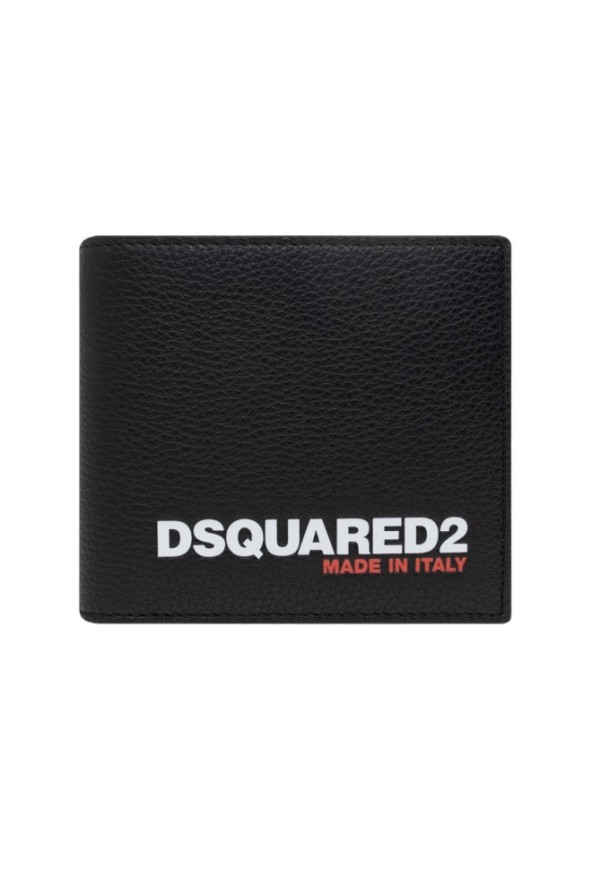 DSQUARED2 Czarny portfel skórzany