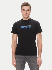 KARL LAGERFELD T-Shirt A2M17074 Czarny Regular Fit