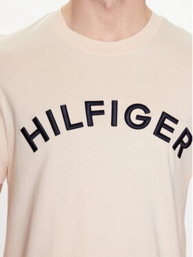 Tommy Hilfiger T-Shirt Arched MW0MW30055 Beżowy Regular Fit