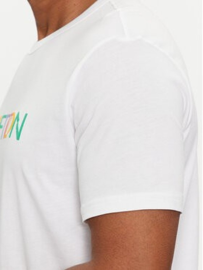 United Colors Of Benetton T-Shirt 3I1XU100A Biały Regular Fit