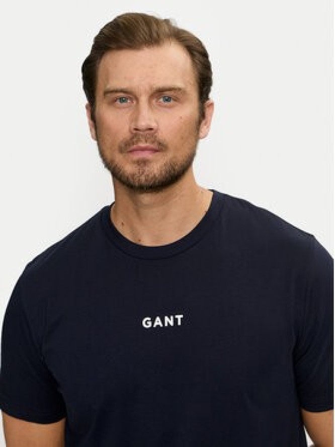 Gant T-Shirt Small Logo 2003248 Granatowy Regular Fit