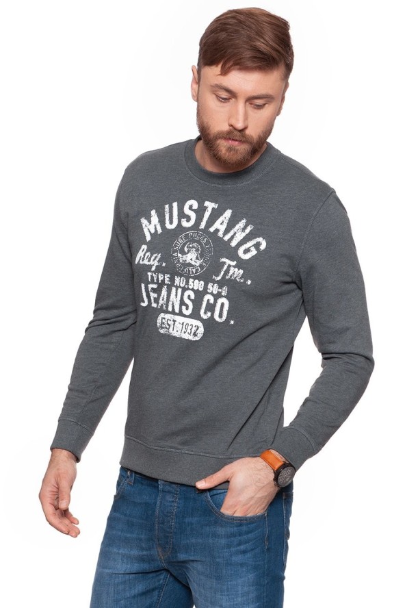 BLUZA MUSTANG MĘSKA Logo Sweatshirt 1007641 4151