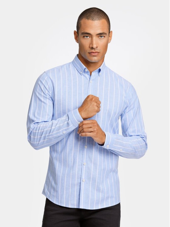 Lindbergh Koszula 30-203536 Niebieski Slim Fit