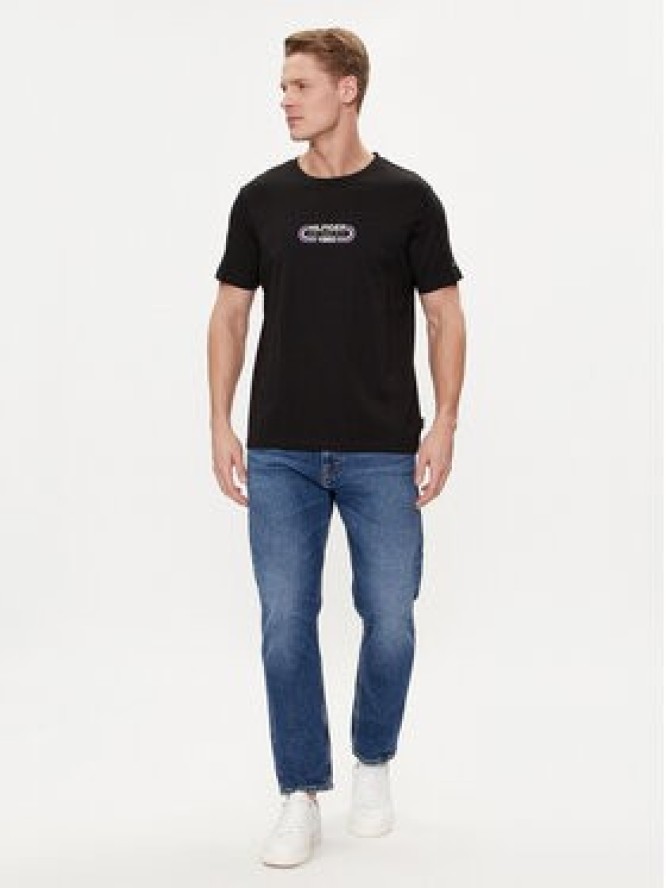 Tommy Hilfiger T-Shirt Track Graphic MW0MW34429 Czarny Regular Fit