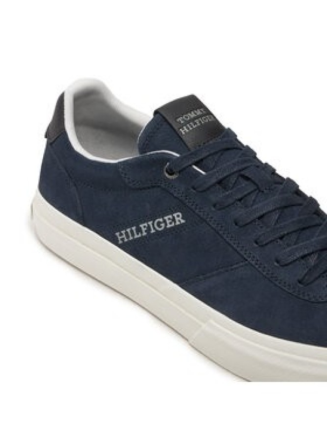 Tommy Hilfiger Sneakersy Th Hi Vulc Low Street Suede FM0FM05112 Granatowy