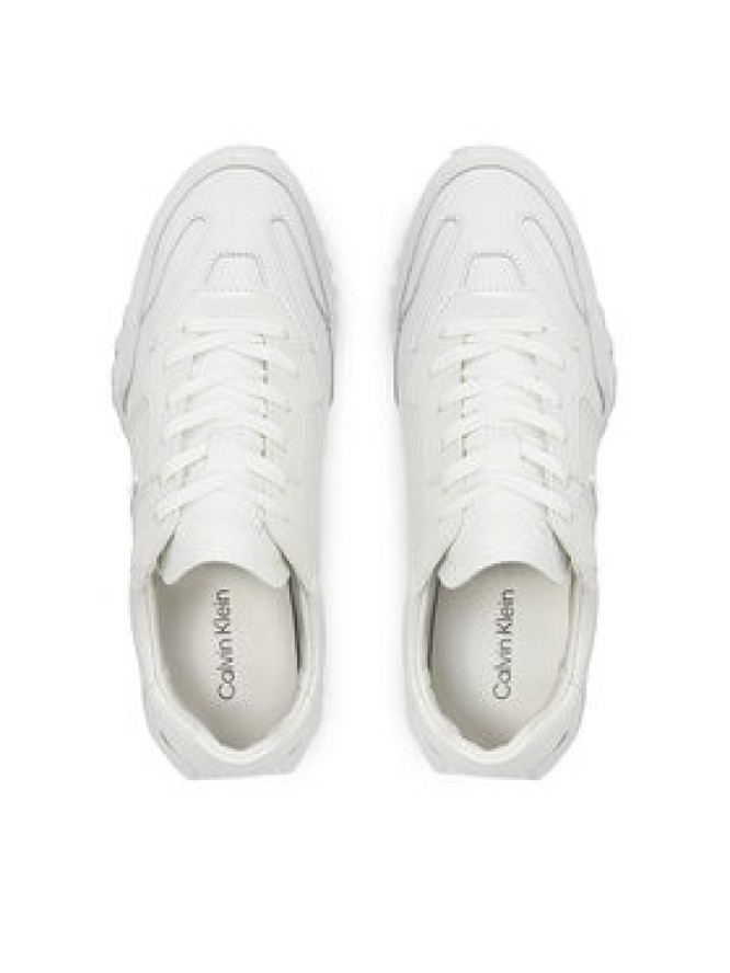 Calvin Klein Sneakersy Low Top Lace Up Lth W/ Hf HM0HM01479 Biały