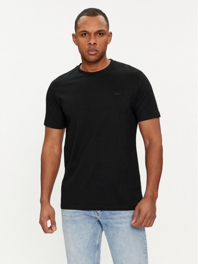 s.Oliver T-Shirt 2057430 Czarny Regular Fit