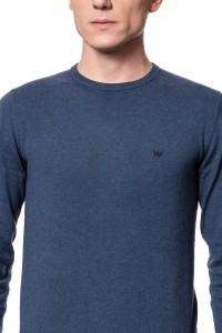 WRANGLER CREWNECK MĘSKI SWETER KLASYCZNY KNIT NAVY W8A02P114