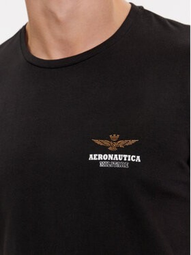 Aeronautica Militare T-Shirt AM1UTI003 Czarny Regular Fit