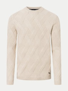 JOOP! Sweter 17 JK-28Diamondo 30043058 Écru Modern Fit