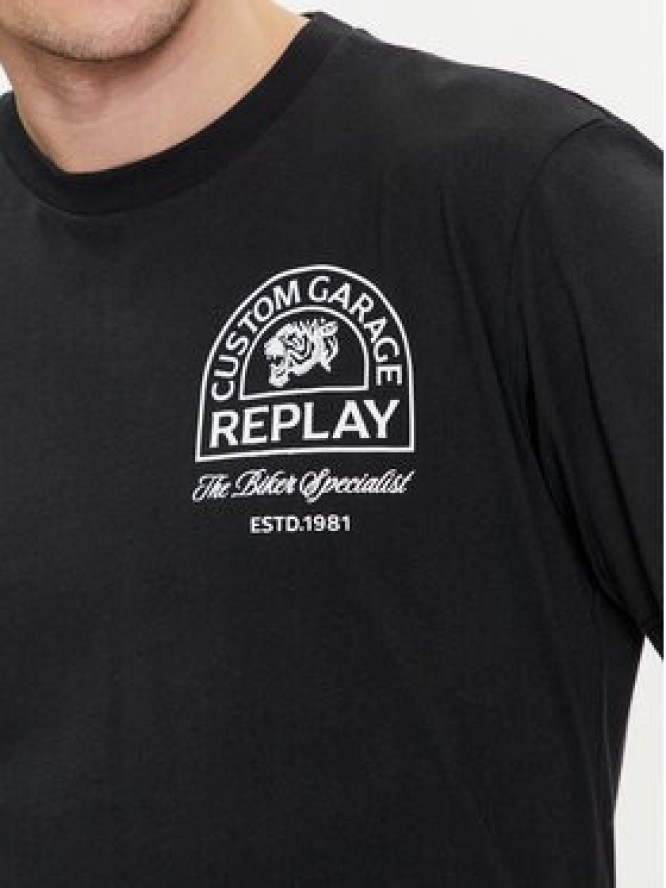 Replay T-Shirt M6837.000.2660 Czarny Regular Fit