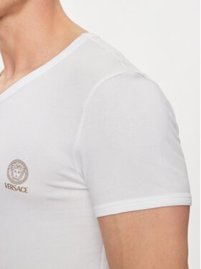 Versace T-Shirt AUU01004 Biały Regular Fit