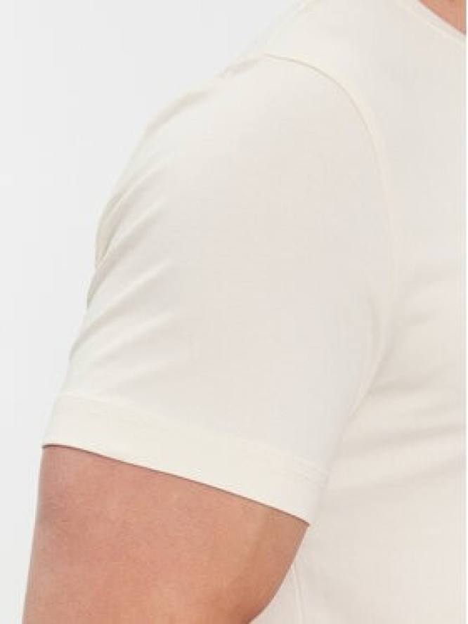 Tommy Hilfiger T-Shirt Stretch Slim Fit Tee MW0MW10800 Beżowy Slim Fit