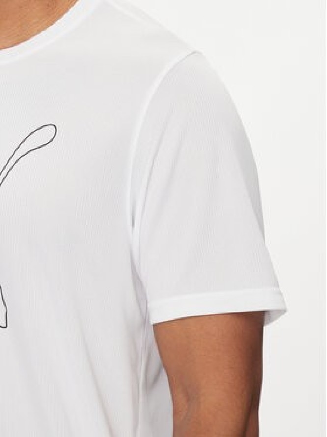 Puma Koszulka techniczna Performance Cat Tee 520315 Biały Regular Fit