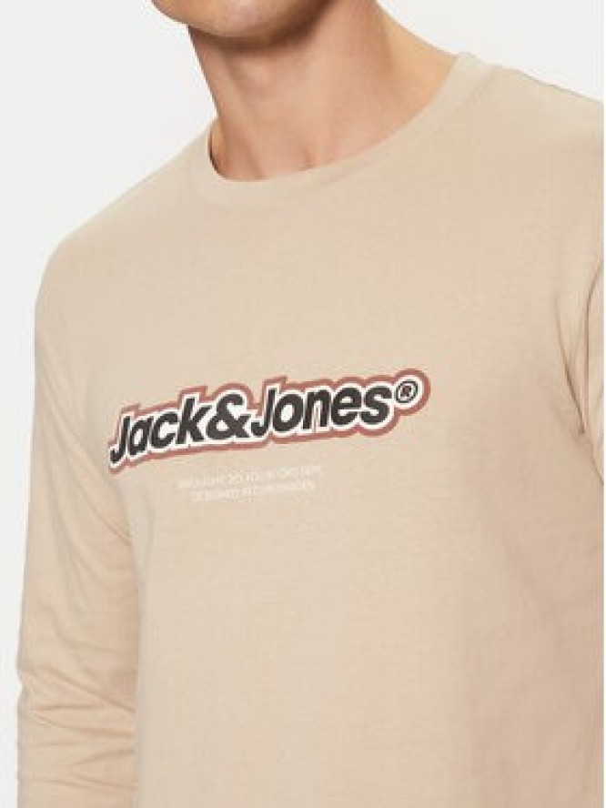 Jack&Jones Longsleeve Vesterbro 12266419 Beżowy Relaxed Fit