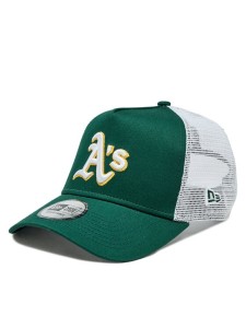 New Era Czapka Team Script Trucker Athletics 60364234 Zielony