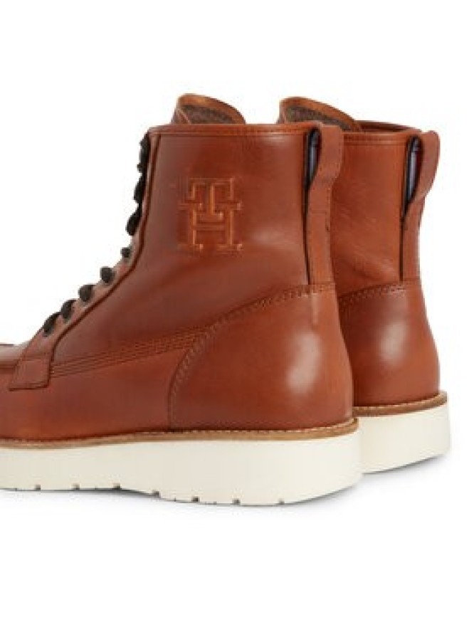 Tommy Hilfiger Kozaki Th American Warm Leather Boot FM0FM04668 Brązowy