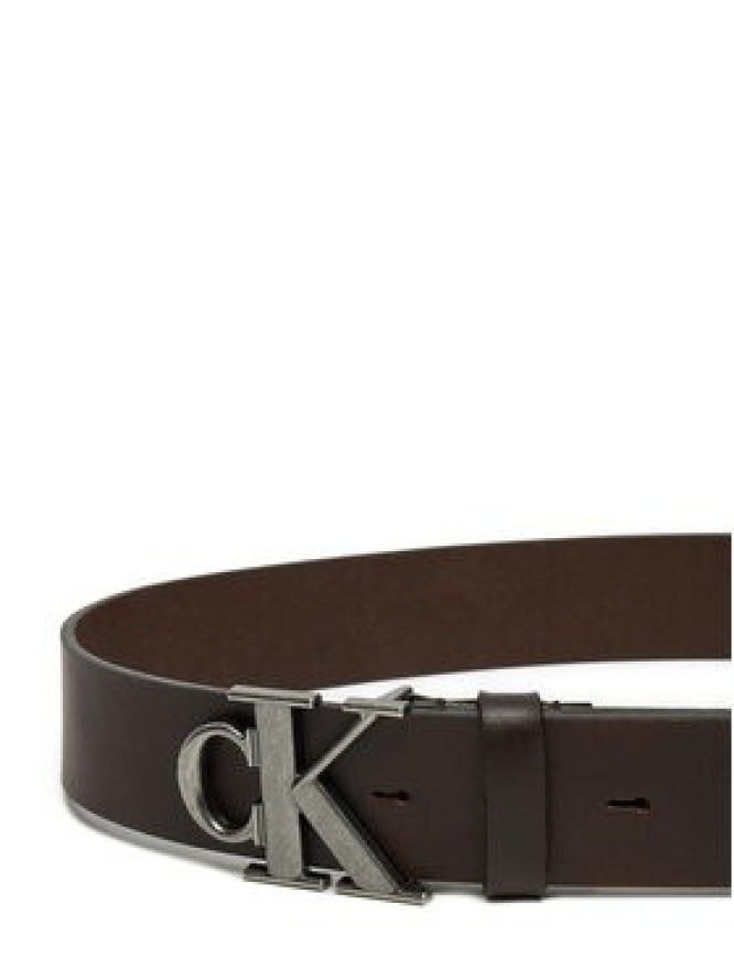 Calvin Klein Jeans Pasek Męski Round Mono Plaque Lthr Belt 40Mm K50K512067 Brązowy