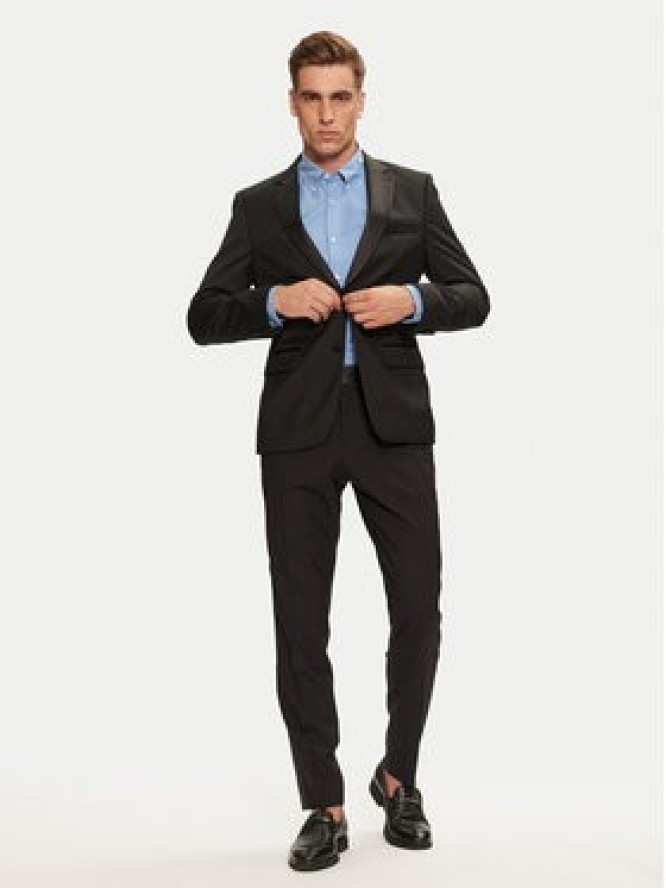 Boss Spodnie garniturowe H-Genius 50527962 Czarny Slim Fit