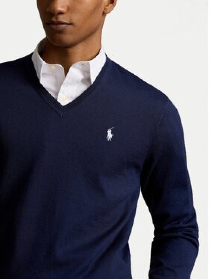 Polo Ralph Lauren Sweter 710876338011 Granatowy Regular Fit