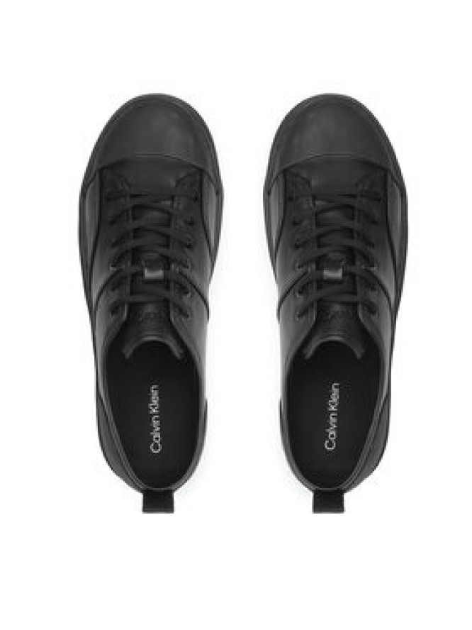 Calvin Klein Trampki Low Top Lace Up Lth HM0HM01045 Czarny