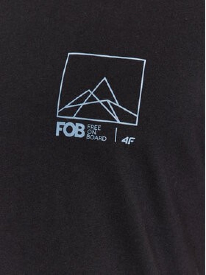 4F T-Shirt 4FAW23TTSHM0894 Czarny Regular Fit