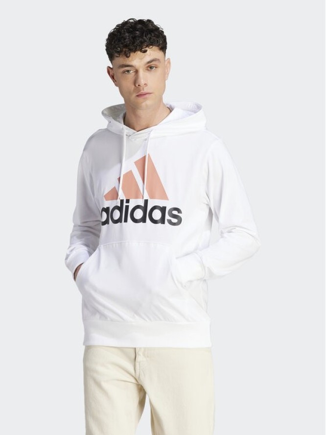 adidas Bluza Essentials Logo IJ8573 Biały Regular Fit