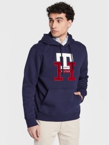 Tommy Hilfiger Bluza Icon Monogram MW0MW29586 Granatowy Relaxed Fit