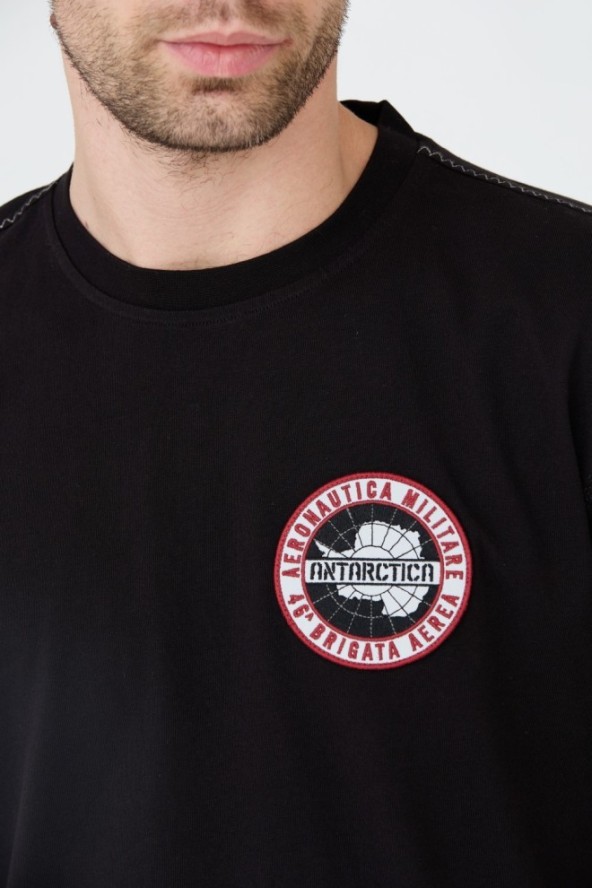 AERONAUTICA MILITARE Czarny t-shirt