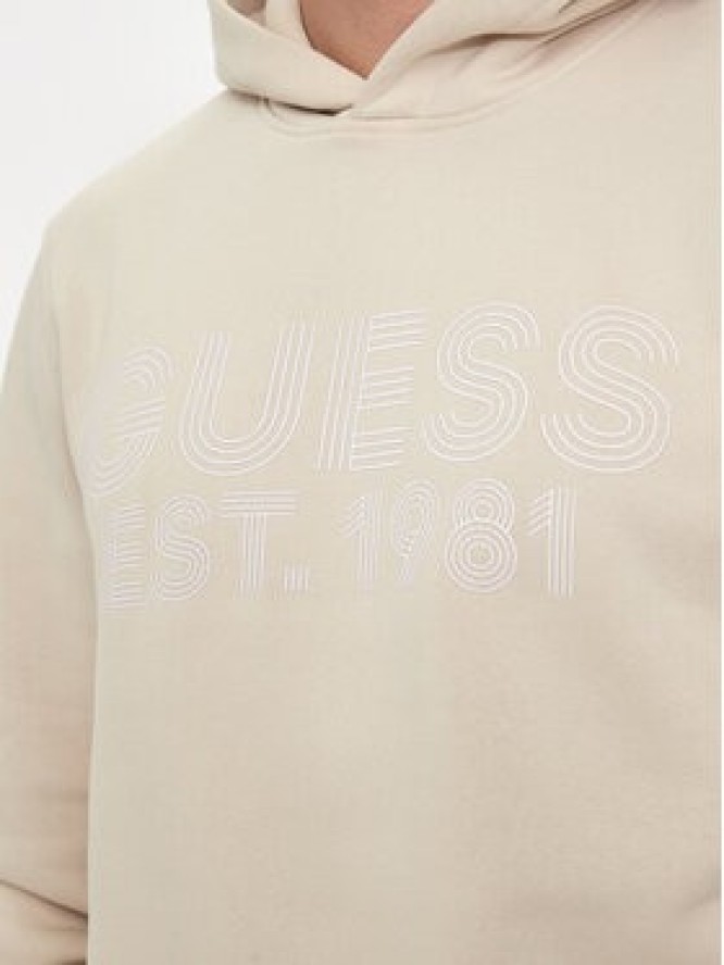 Guess Bluza M4YQ36 K9Z21 Écru Regular Fit