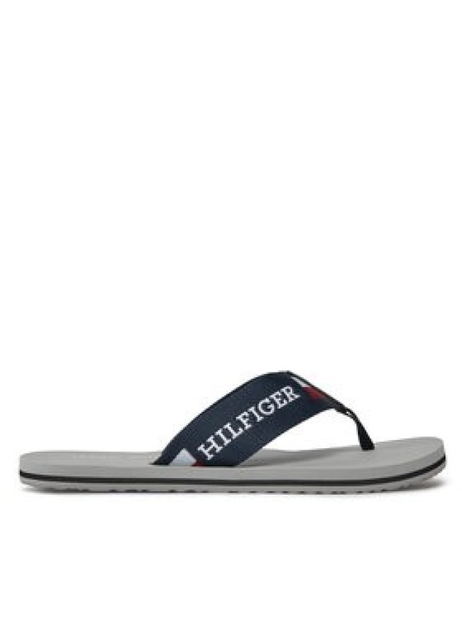 Tommy Hilfiger Japonki Corporate Monotype Beach Sandal FM0FM04913 Srebrny