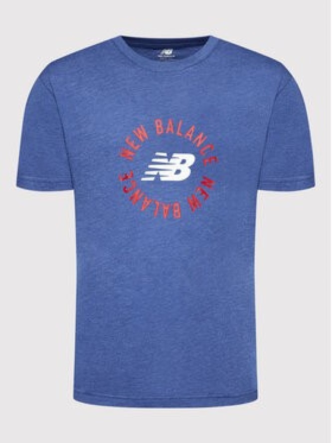 New Balance T-Shirt MT21901 Niebieski Relaxed Fit