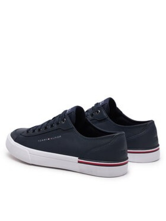 Tommy Hilfiger Tenisówki Corporate Vulc Leather FM0FM04953 Granatowy