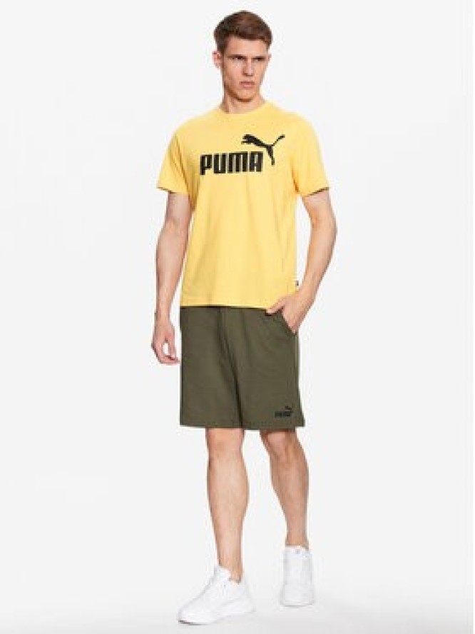 Puma T-Shirt Essentials Logo 586667 Żółty Regular Fit