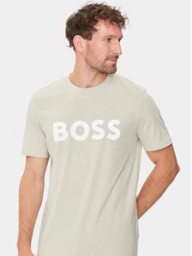 Boss T-Shirt Thinking 1 50481923 Beżowy Regular Fit