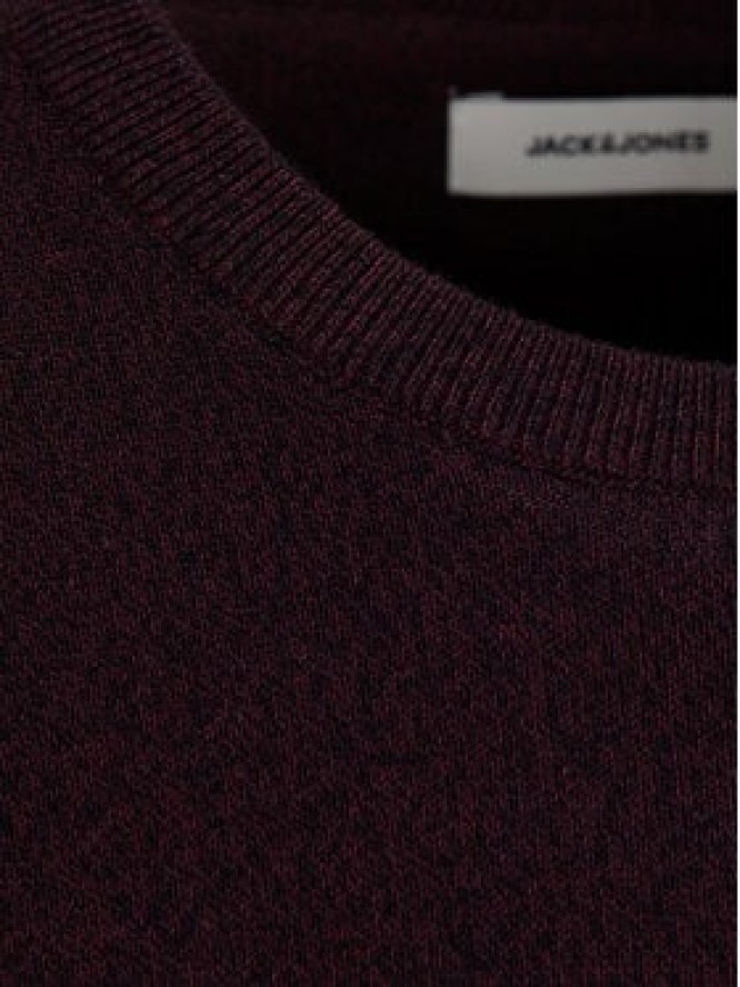 Jack&Jones Sweter 12137190 Bordowy Regular Fit