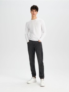 Jeansy jogger fit - szary