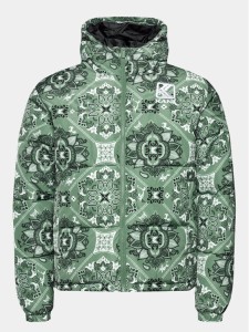 Karl Kani Kurtka puchowa Og Paisley 6076012 Zielony Regular Fit