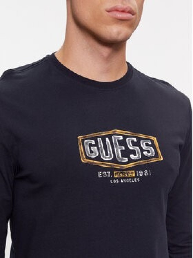 Guess Longsleeve M4RI34 J1314 Granatowy Slim Fit