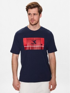 Diadora T-Shirt Match Point 102.179312 Granatowy Regular Fit