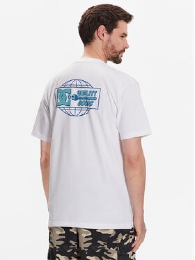 DC T-Shirt Quality Goods ADYZT05235 Biały Relaxed Fit