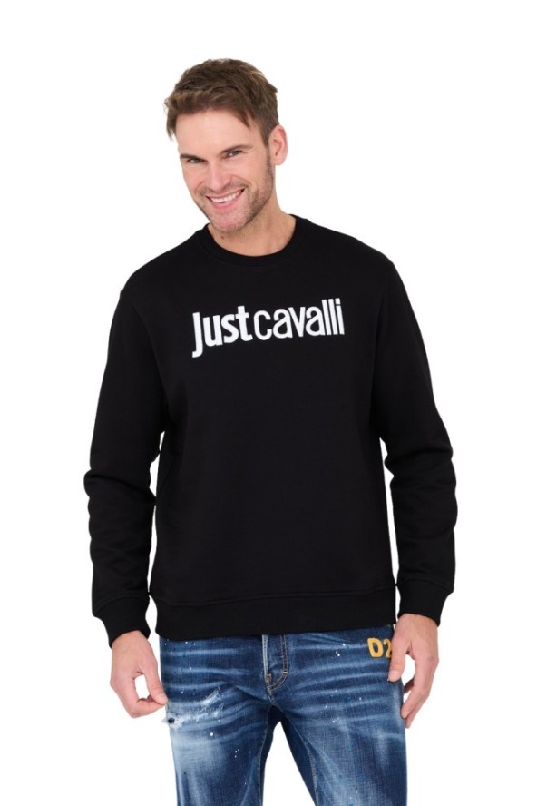 JUST CAVALLI Czarna bluza R Logo