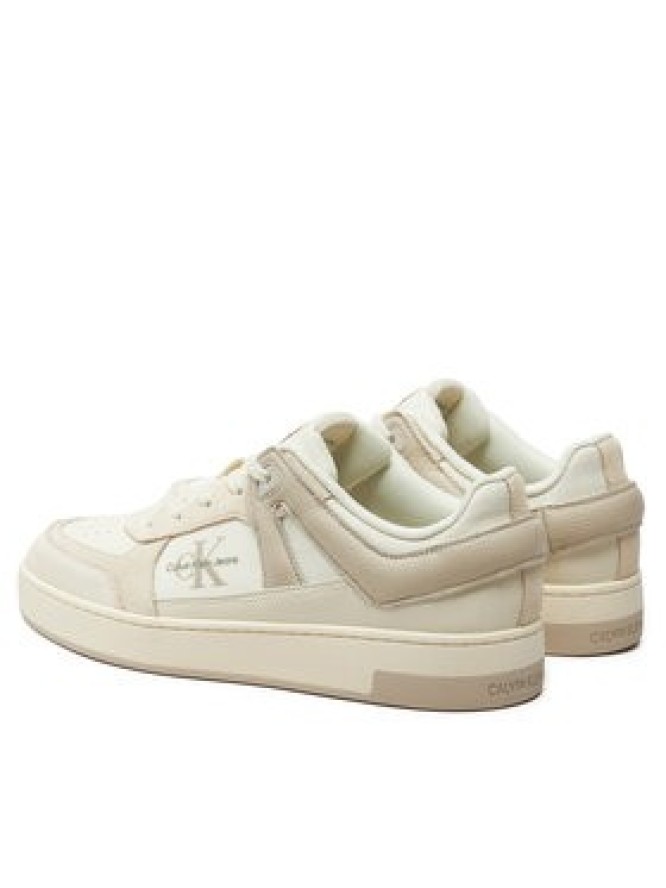 Calvin Klein Jeans Sneakersy Basket Cup Low Laceup Lth Ml Mtr YM0YM00994 Beżowy