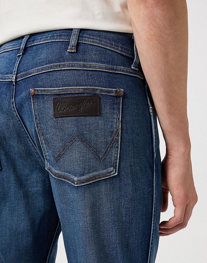 WRANGLER GREENSBORO MĘSKIE SPODNIE JEANSOWE JEANSY DŻINSY HARE BLUE 112350838