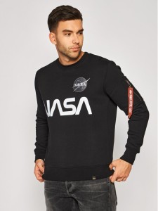 Alpha Industries Bluza Nasa Reflective 178309 Czarny Regular Fit