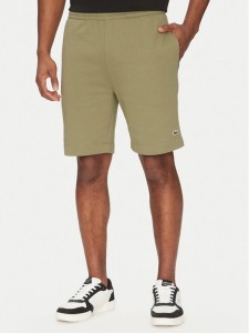 Lacoste Szorty sportowe GH9627 Khaki Regular Fit