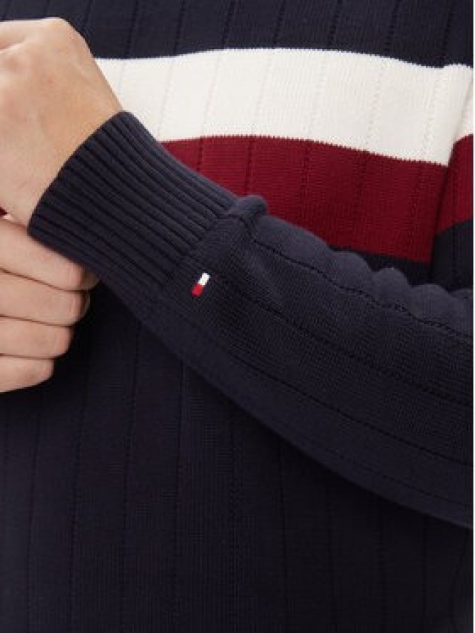 Tommy Hilfiger Sweter MW0MW33094 Granatowy Regular Fit