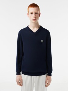 Lacoste Sweter AH1951 Granatowy Regular Fit